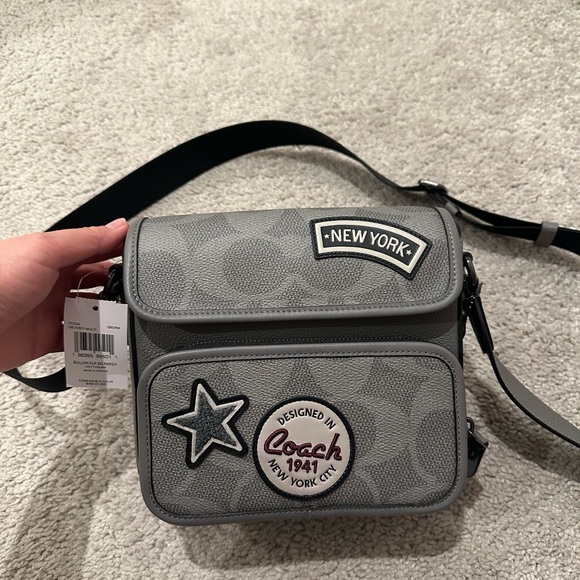 Coach Handbags - NWT Coach Sullivan Flap Crossbody Bag Maxi Signature Canvas With Patches CCG29